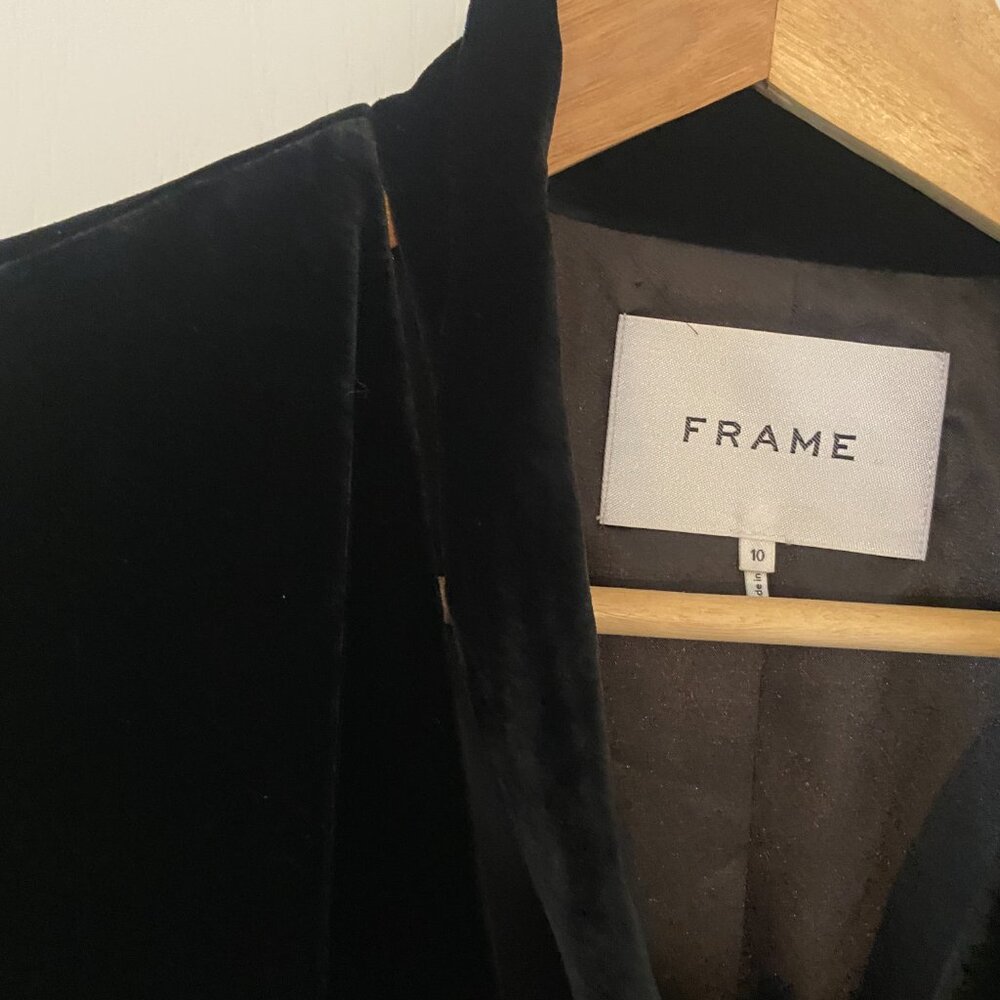 Frame, black velvet blazer - Picture 4 of 5